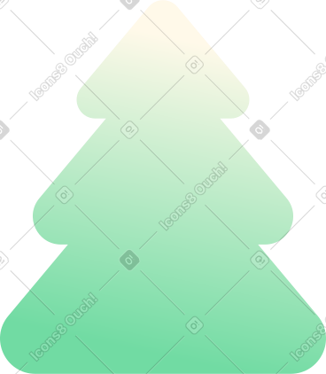 Árvore de natal com gradiente PNG, SVG