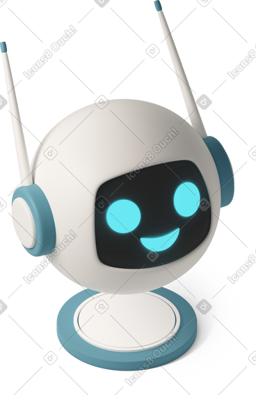 Cute chatbot isometric в PNG, SVG