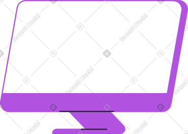 Purple office monitor PNG, SVG