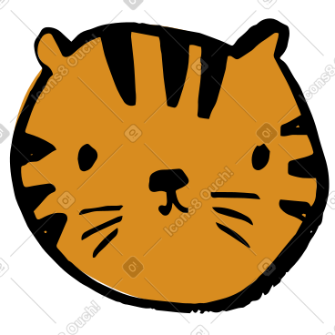 Tiger's head PNG, SVG