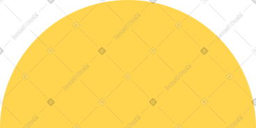 Demi-cercle jaune PNG, SVG