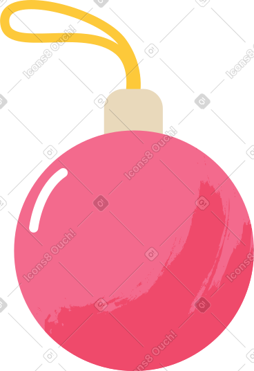 Bola de natal rosa PNG, SVG