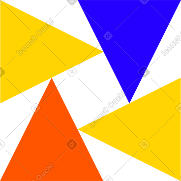 Four yellow triangles PNG, SVG