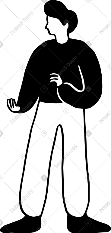 Hombre sosteniendo algo PNG, SVG