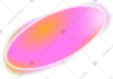 Fuzzy ellipse with halftone texture PNG, SVG