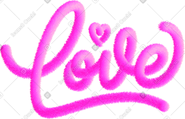 Lettering amore nel testo in stile soffice PNG, SVG