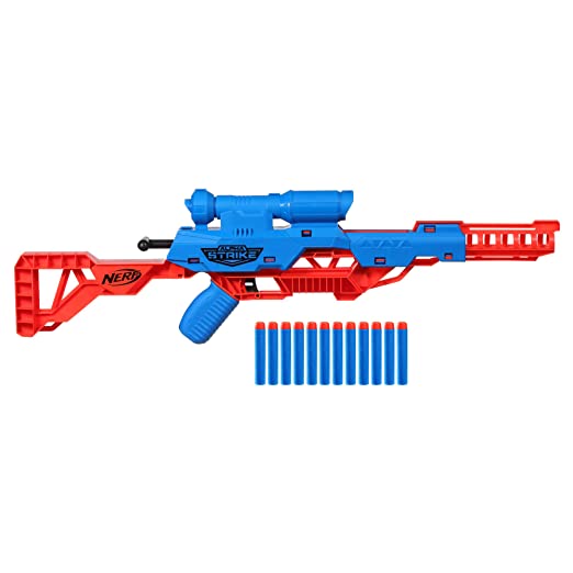 Nerf Alpha Strike Wolf LR-1 Blaster with Targeting Scope ,12 Official ...