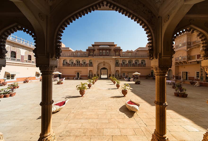 architektūra, chomu-rūmai, rajasthan, Indija