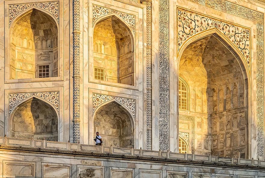 architektūra, šviesa, paminklas, Taj Mahal, unesco, senovės, marmuras, mughal, Indija, Indijos, agra