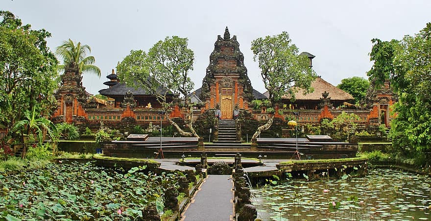 ubud, Indonésie, chrám, bali, Dějiny, architektura, budova, mezník, město, historický, architektonický design