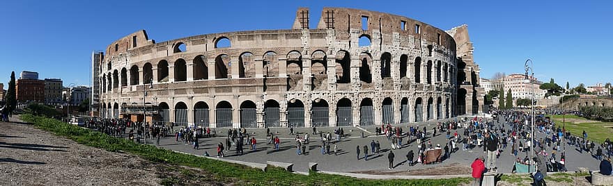 Colosseum, Rooma, amfiteatteri, maamerkki, rakennus, vanha, antiikin, historiallisesti, arkkitehtuuri, monumentti, areena