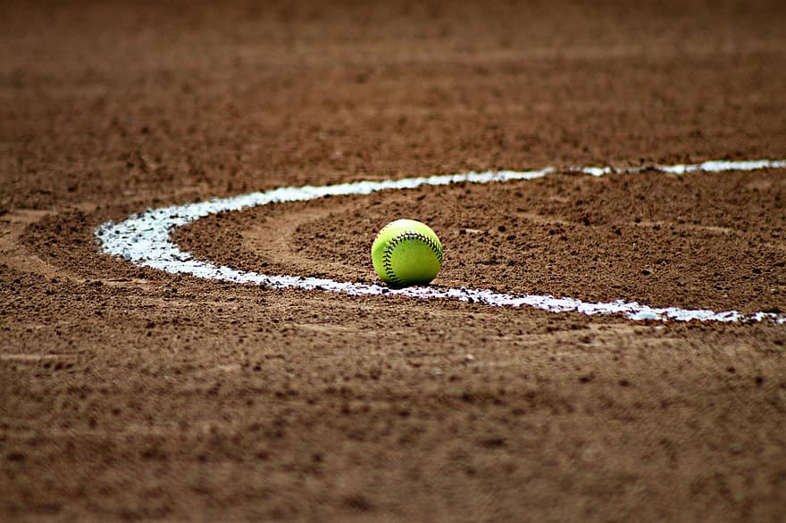 softball, baseball, ball, sport, game, laces, field