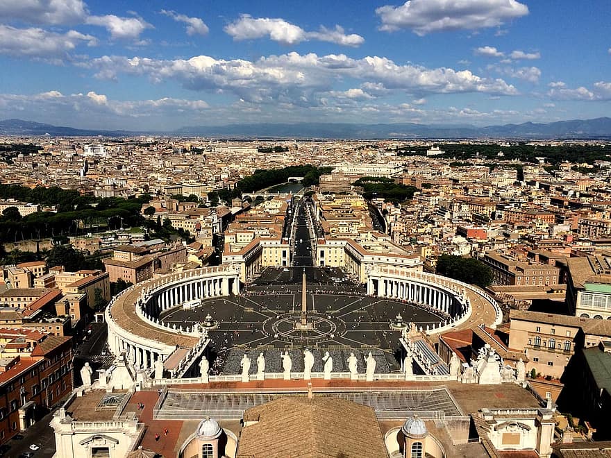 バチカン、ローマ、カトリック教徒、建築、イタリア、旅行、ヨーロッパ、イタリアの