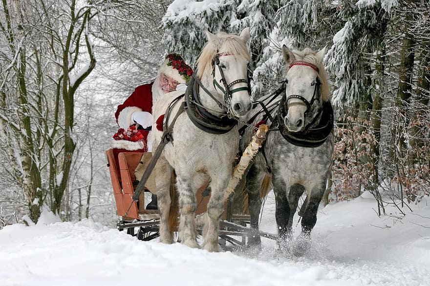 Kerstmis, Kerstman, Nicholas, geschenken, cadeau tas, zak, rood, verrassing, overvol, kerst groet, kerst zak