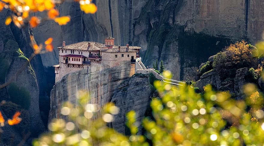 meteora, Griechenland, Kloster, Landschaft, Natur, Berg, Religion, Rock, Reise, orthodox, Kirche