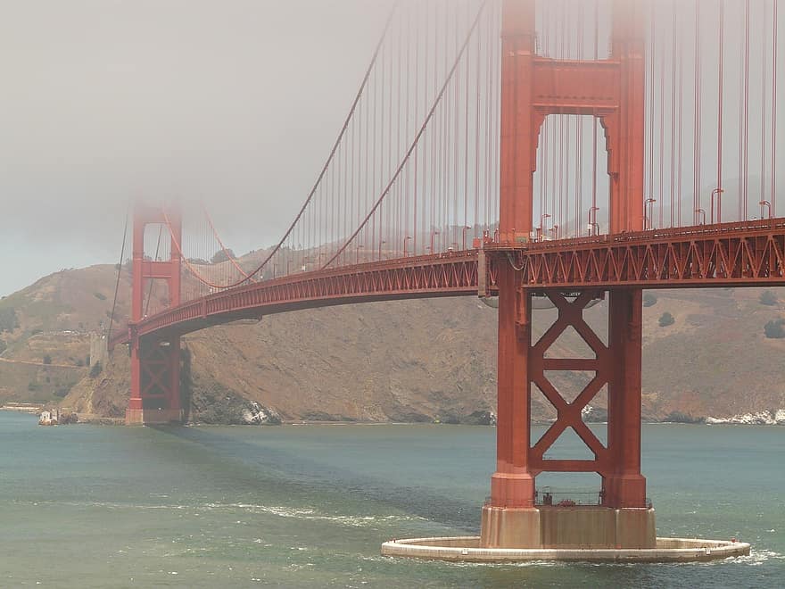 Golden Gate-broen, Golden Gate, bro, hengebro, San Fransisco, california, usa, steder av interesse