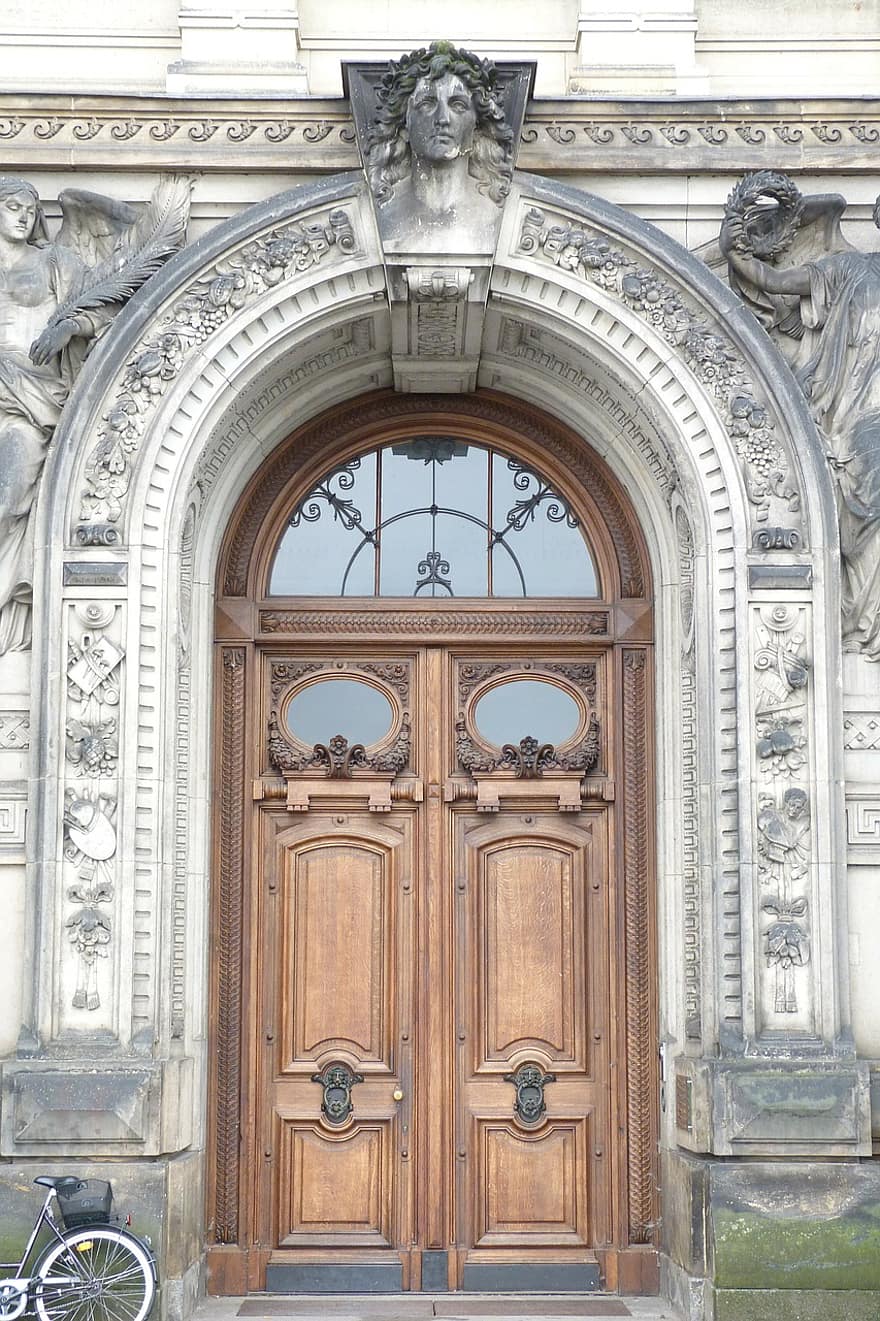 Σαξωνία, dresden, αρχιτεκτονική, ιστορικά, Κτίριο, στολίδι, πέτρα άμμου, θύρα, εισαγωγή, πύλη