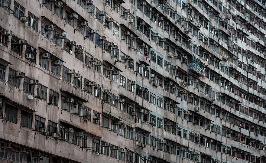 facade, hong kong, architectuur, gebouw, wolkenkrabber, grote stad, Azië, China, wolkenkrabbers, stedelijk, horizon