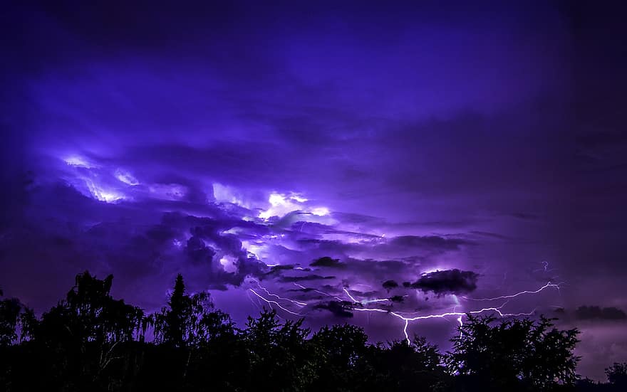 thunderstorm, nature, sky, forward, flash, clouds, dramatic, storm, mood, mystical, threatening