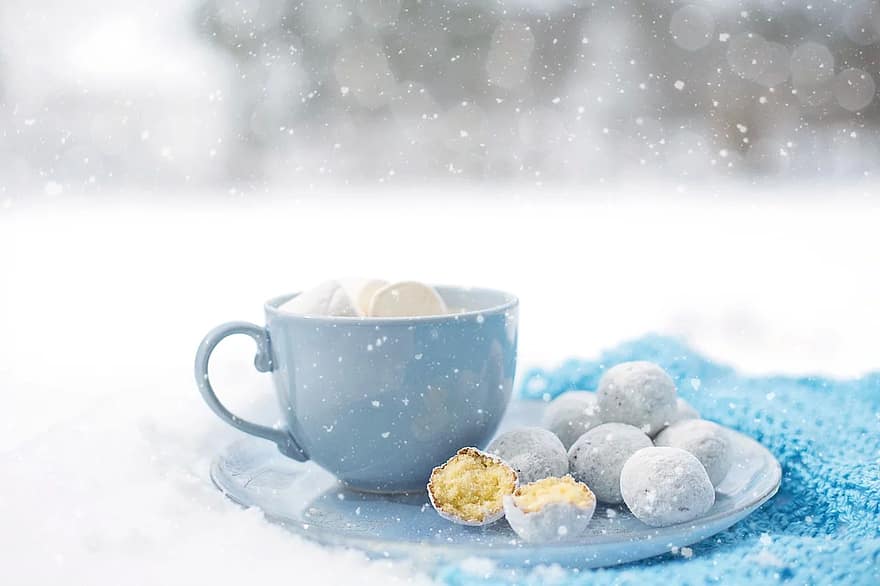 chocolate quente, acolhedor, inverno, sobremesa, caloroso, neve, caneca, buracos de rosquinha, saboroso, bebida quente, cacau quente