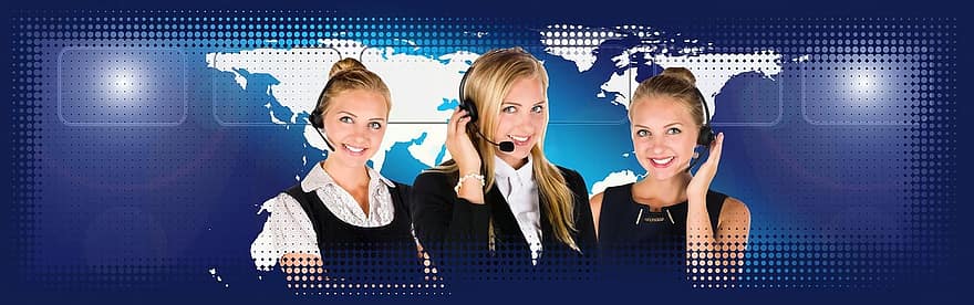 callcenter, koptelefoon, vrouw, service, overleg plegen, informatie, praten, continenten, globaal, Internationale, hoofdtelefoons