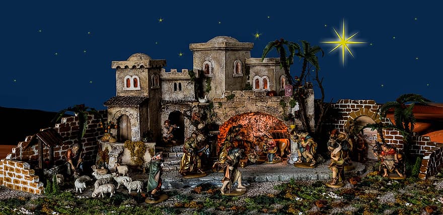 christmas, bethlehem, crib, jesus birth, jesus, nativity scene, santon, christmas eve, holy night, star, christmas motif