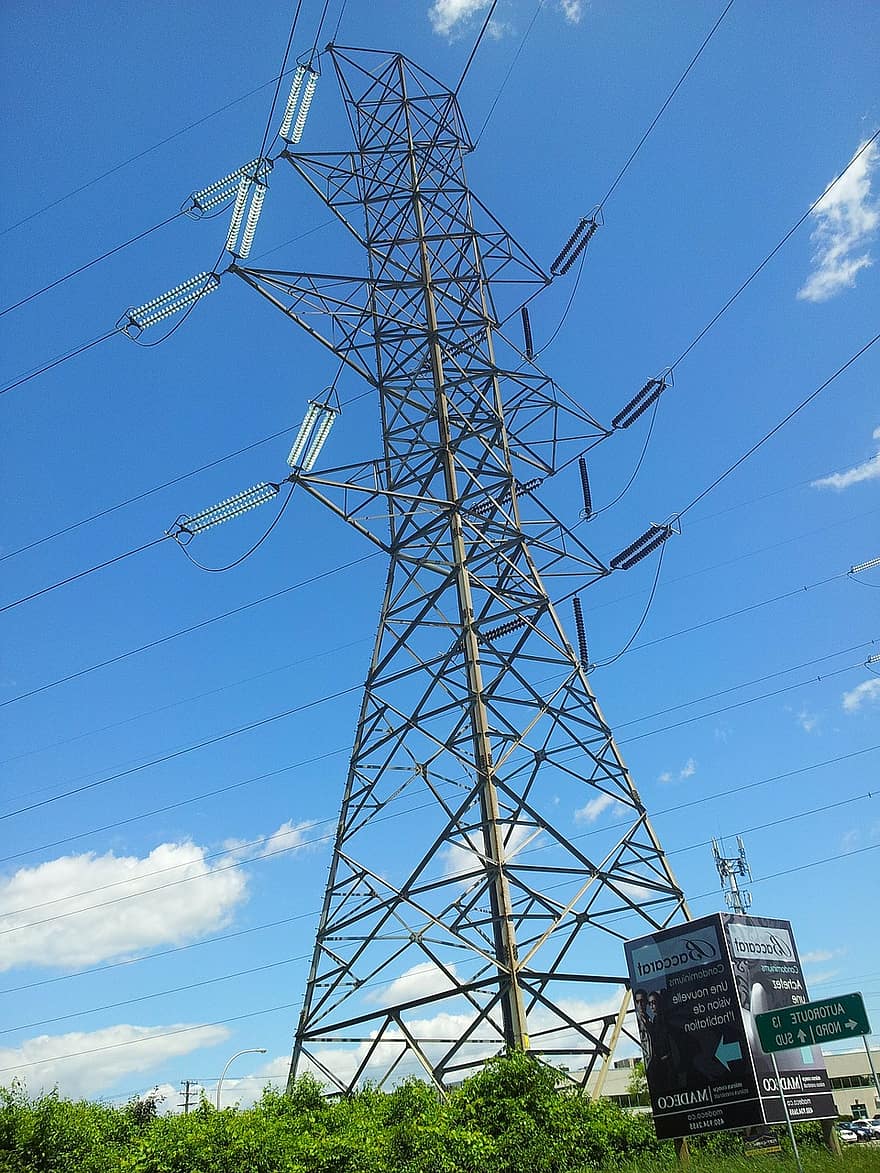 Pylon, elektrisch, Stromleitungen, Leistung, Elektrizität, Energie, Stromspannung, Kabel, liefern, hoch, Getriebe