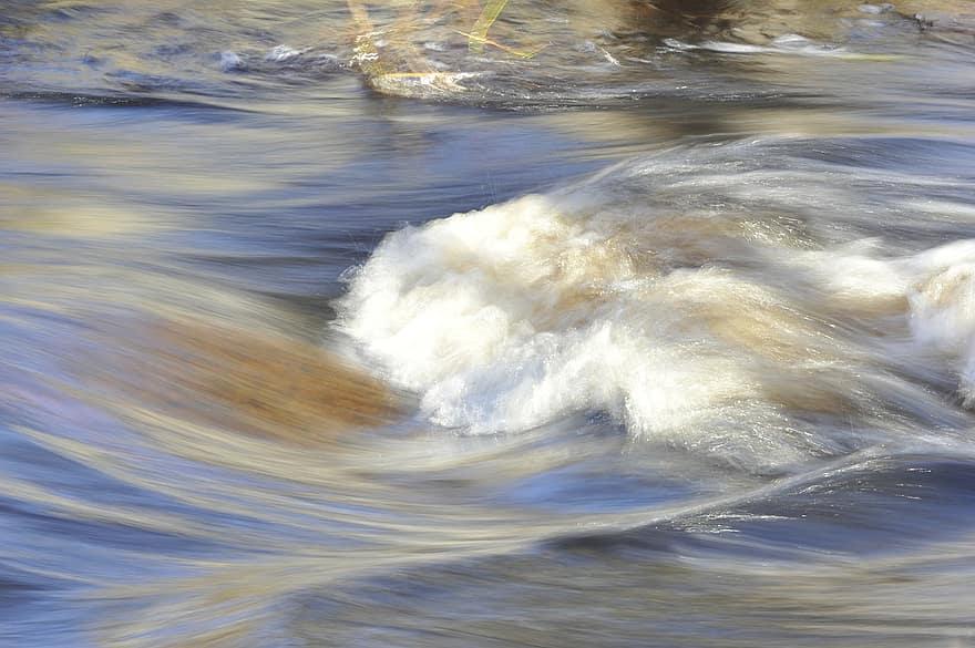 Wasser, fließend, Wildwasser, Spritzen, plantschen, Welle, Wellen, Bewegung, nass, kalt, frisch