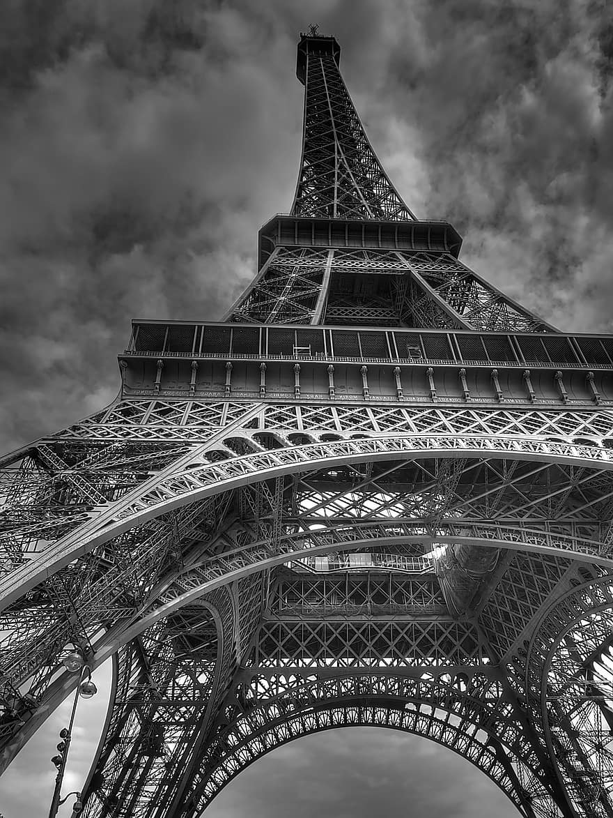 Torre Eiffel, Torre, Parigi, Francia, Fiera mondiale, architettura, struttura d'acciaio, acciaio, punto di riferimento, Luoghi di interesse, costruzione