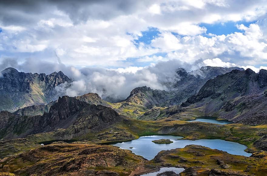 natură, peisaj, kaçkars, natura peisajelor, iarbă, Munte, verde, pace, pășune, nor, roci