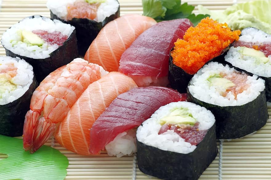 Sushi, japonés, asiático, comida, crudo, sashimi, Fresco, rodar, cocina, pez, Japón