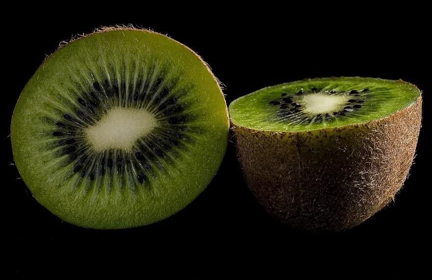 kiwi, frukt, grønn, fersk, natur, vitaminer, spiser, spise sunt, halv, friskhet, tropisk frukt