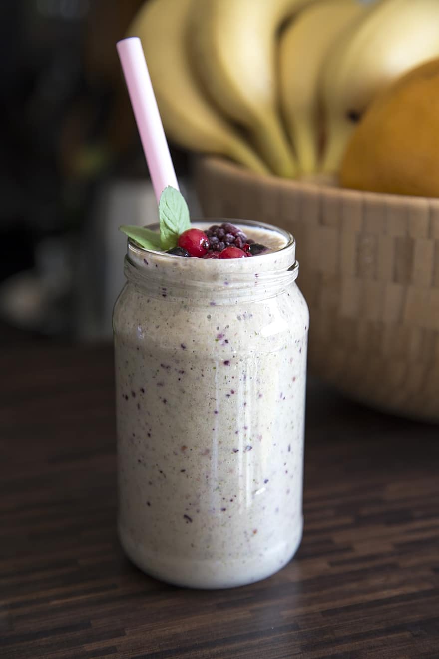 smoothie, καρπός, μείγμα, ποτήρι, ποτό, φαγητό, χυμός, υγιής, οργανικός, μούρο, φρεσκάδα