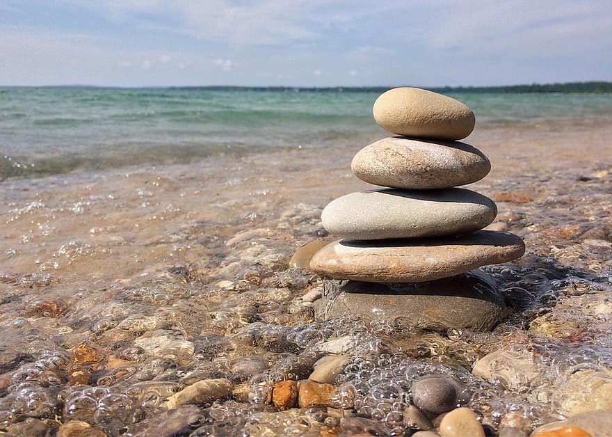 rock, balance, nature, zen, stack, stone