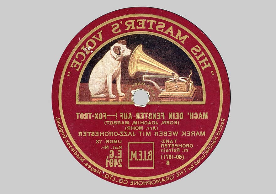 запись, диск шеллак, табличка с этикеткой, 78rpm, оттенок, 1920, 1930, аналоговый, граммофон, шеллак, Музыка