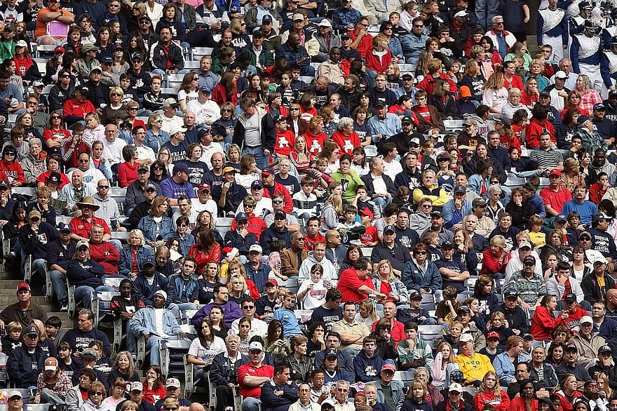 foule, les amateurs de sport, spectateurs, stade, personnes, événement sportif, public, foule de stade, partisans, concurrence, américain