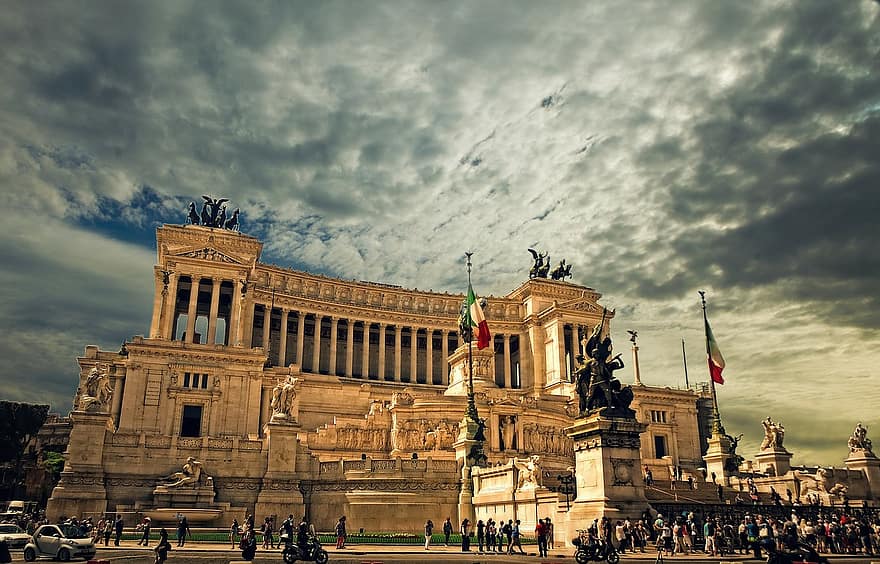 vittorio emanuele -monumentti, Rooma, Rooman palatsi, altare della patria, historia, Eurooppa, Italia, vanha, kaupunki