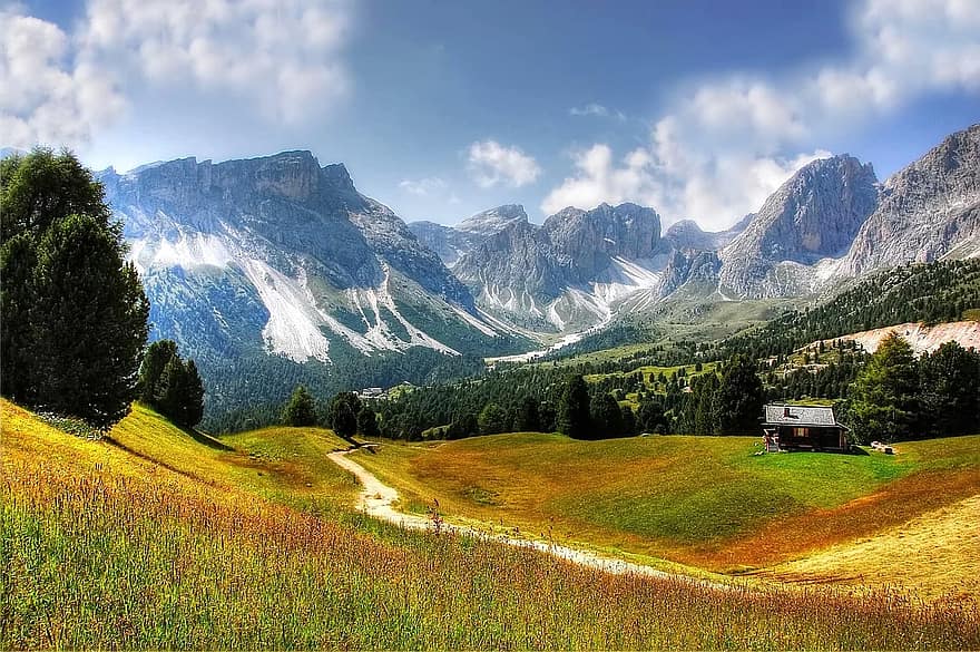 dolomitele, munţi, Italia, tiroul de sud, alpin, val gardena, vedere, natură, peisaj, stâncă, panorama alpină