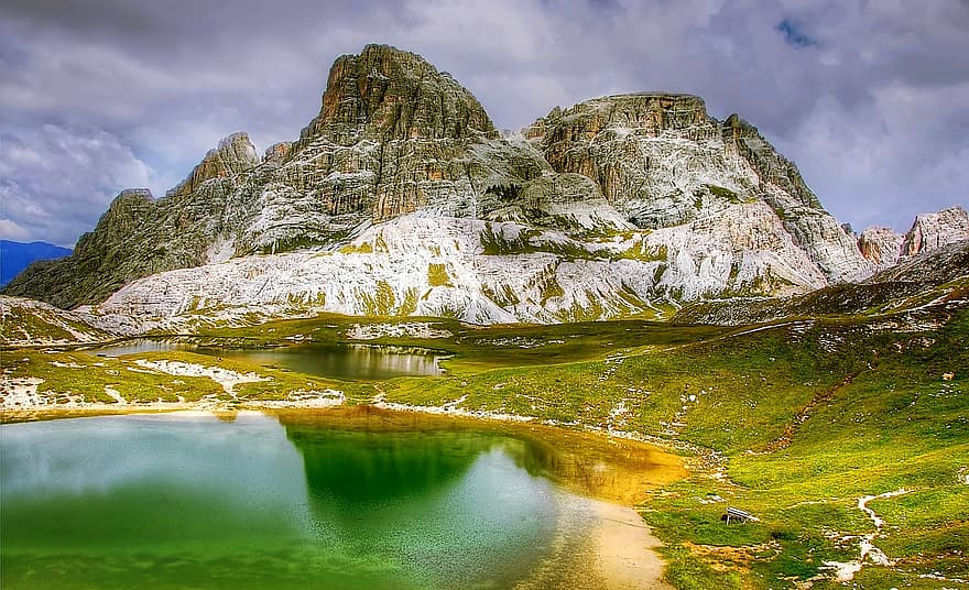 Bodensee, dolomitele, munţi, Italia, alpin, tiroul de sud, patrimoniul mondial UNESCO, natură, trei zinnen, stâncă, drumeții