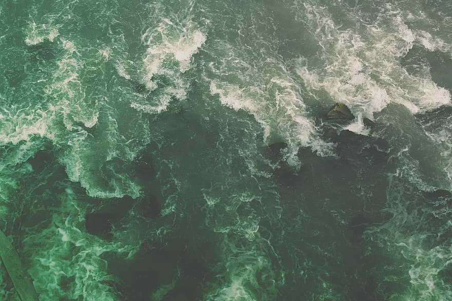 ocean, waves, green, water, power, sea, nature, surf, tropical, splash, motion