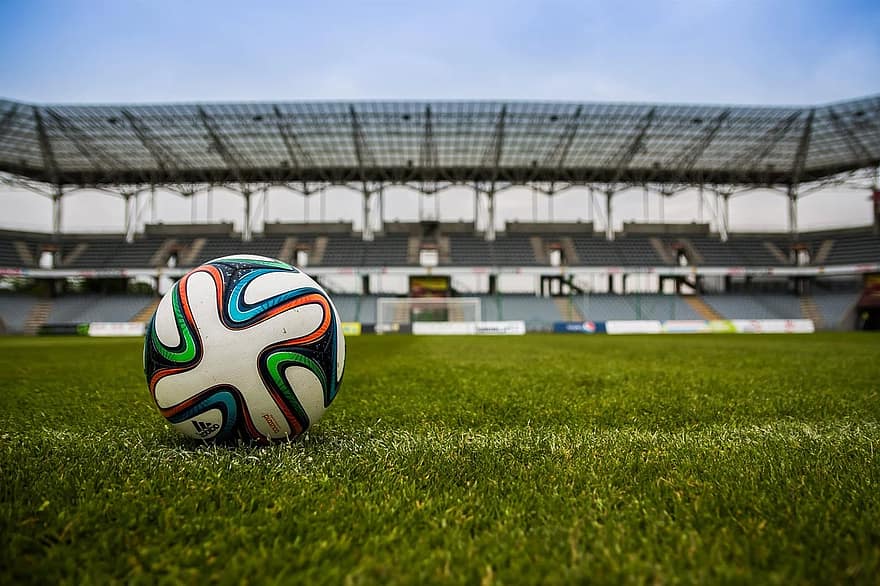 bollen, stadion, fotboll, planen, gräs, spel, sport, match