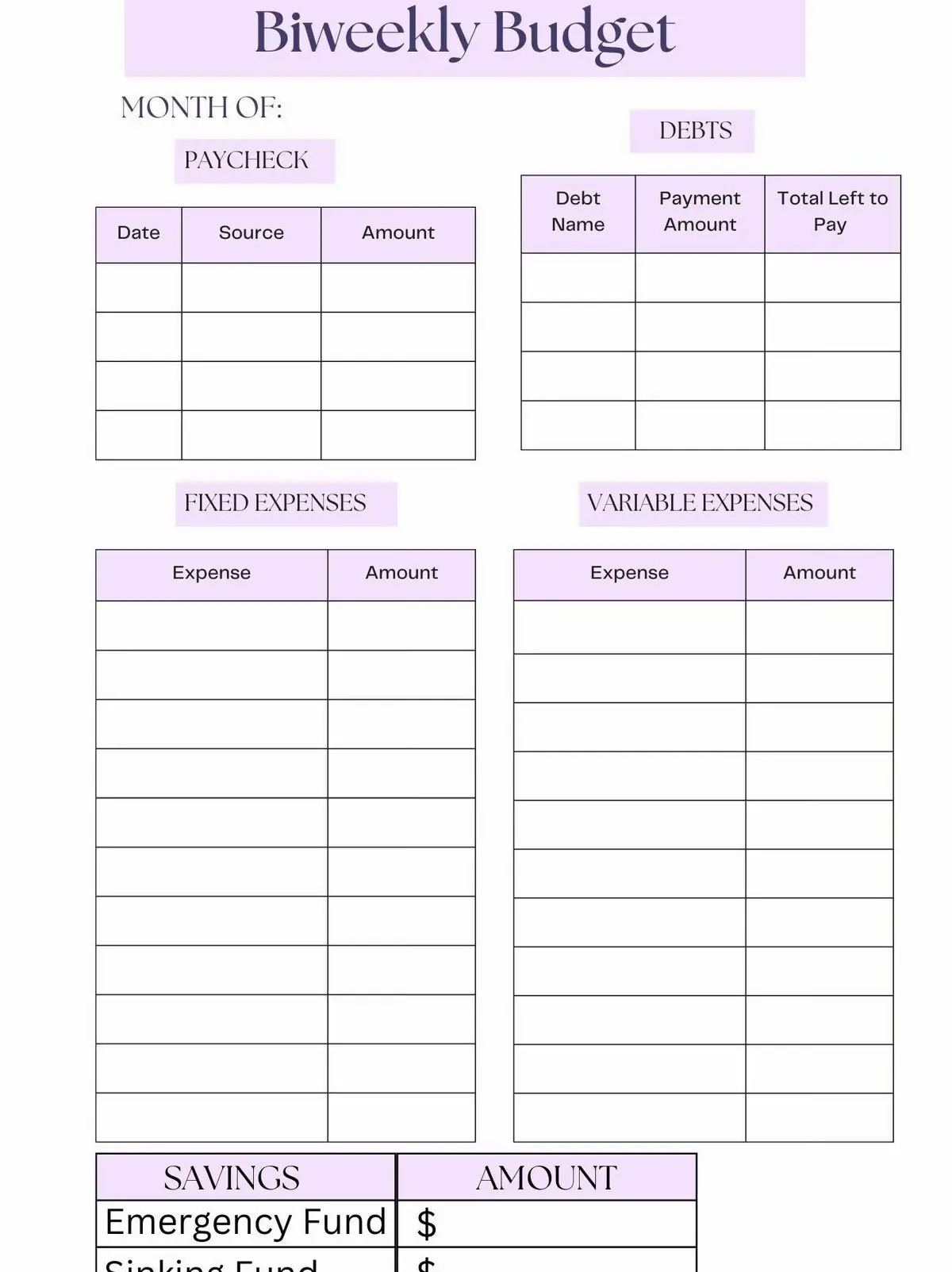 Budget Worksheets 2.0 (Bi-Weekly & Weekly) | Gallery posted by 𝙲𝚑𝚎𝚕𝚜𝚎𝚢 ...