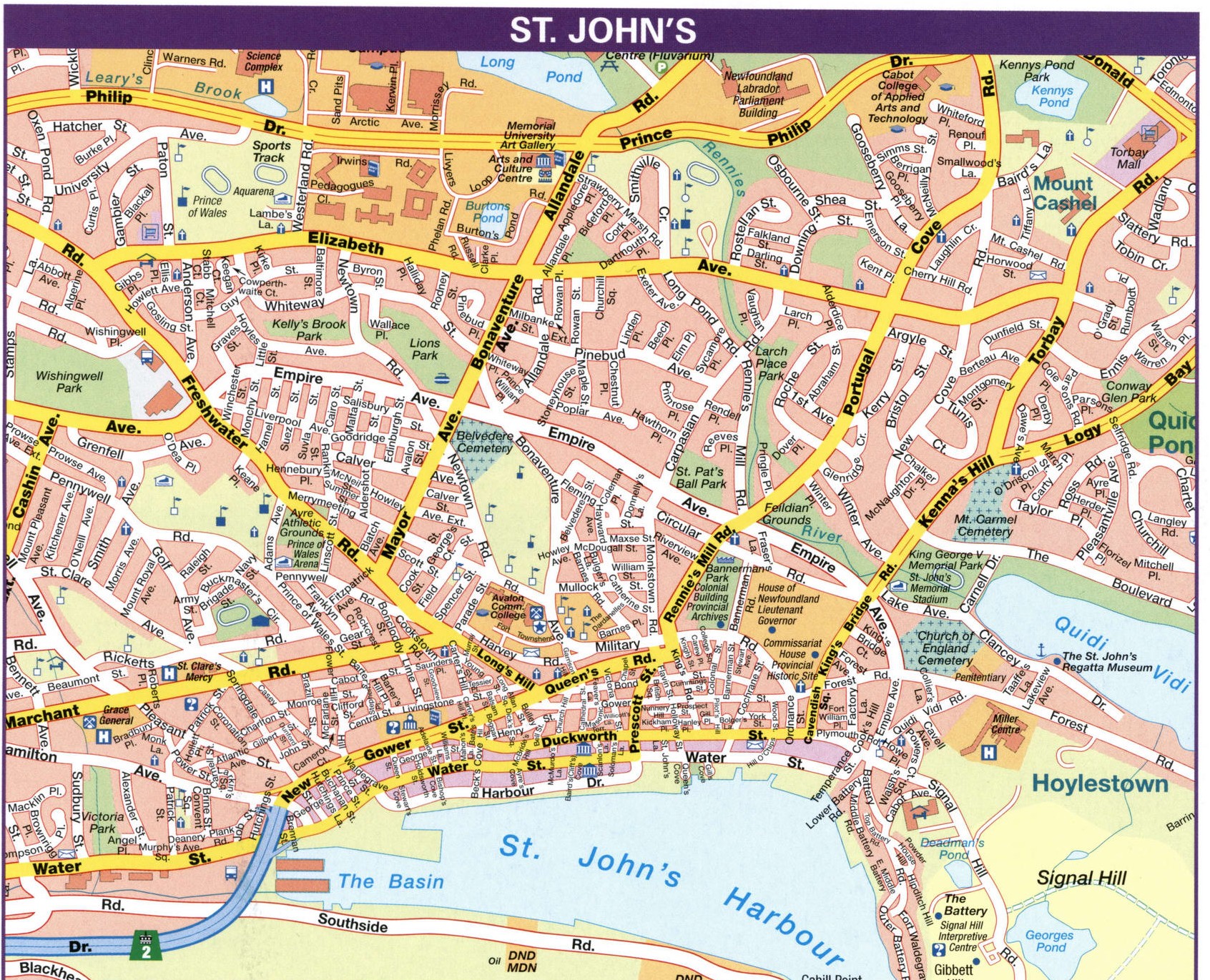 St. John's, Newfoundland and Labrador road map