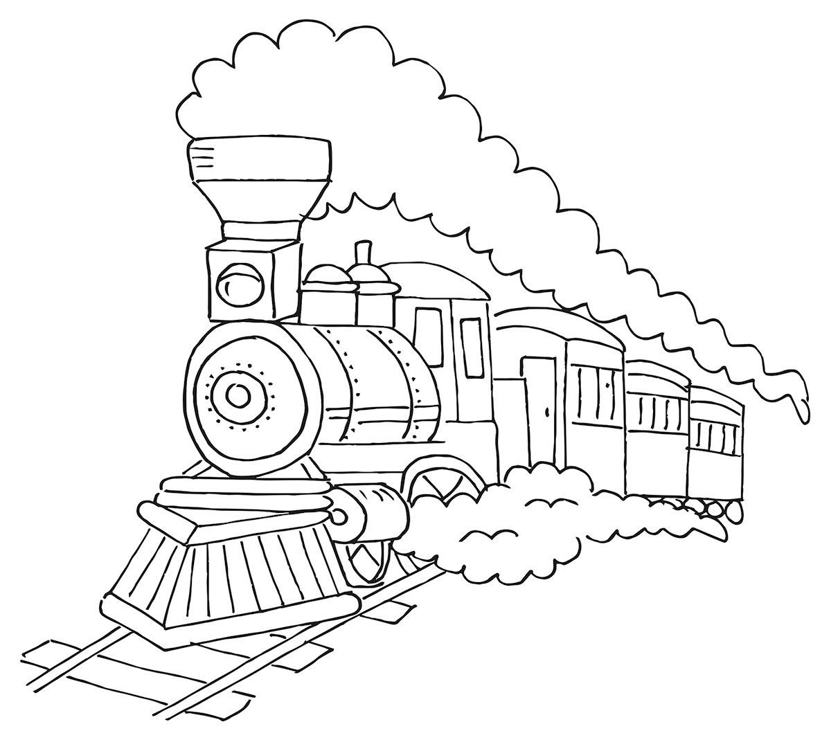 How To Draw A Steam Locomotive