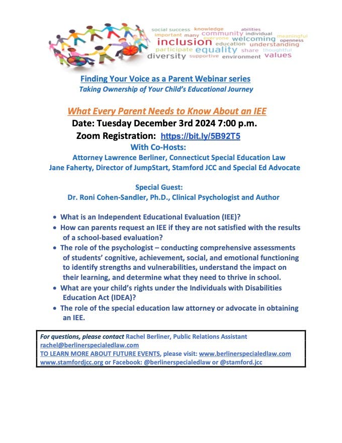 Finding Your Voice as a Parent Webinar: Independent Educational Evaluation