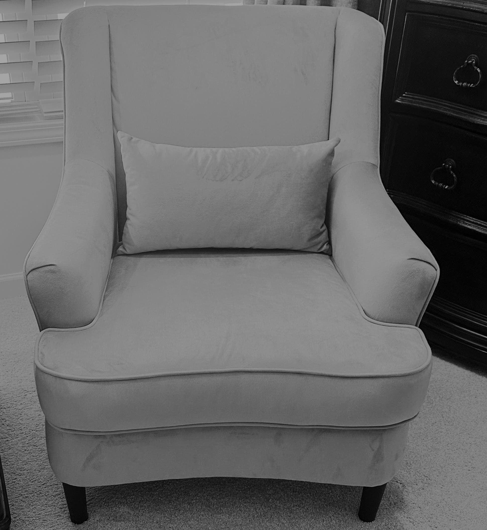 NEW!!  (Set of 2) Gray Armchair with Pillow - - $360.00