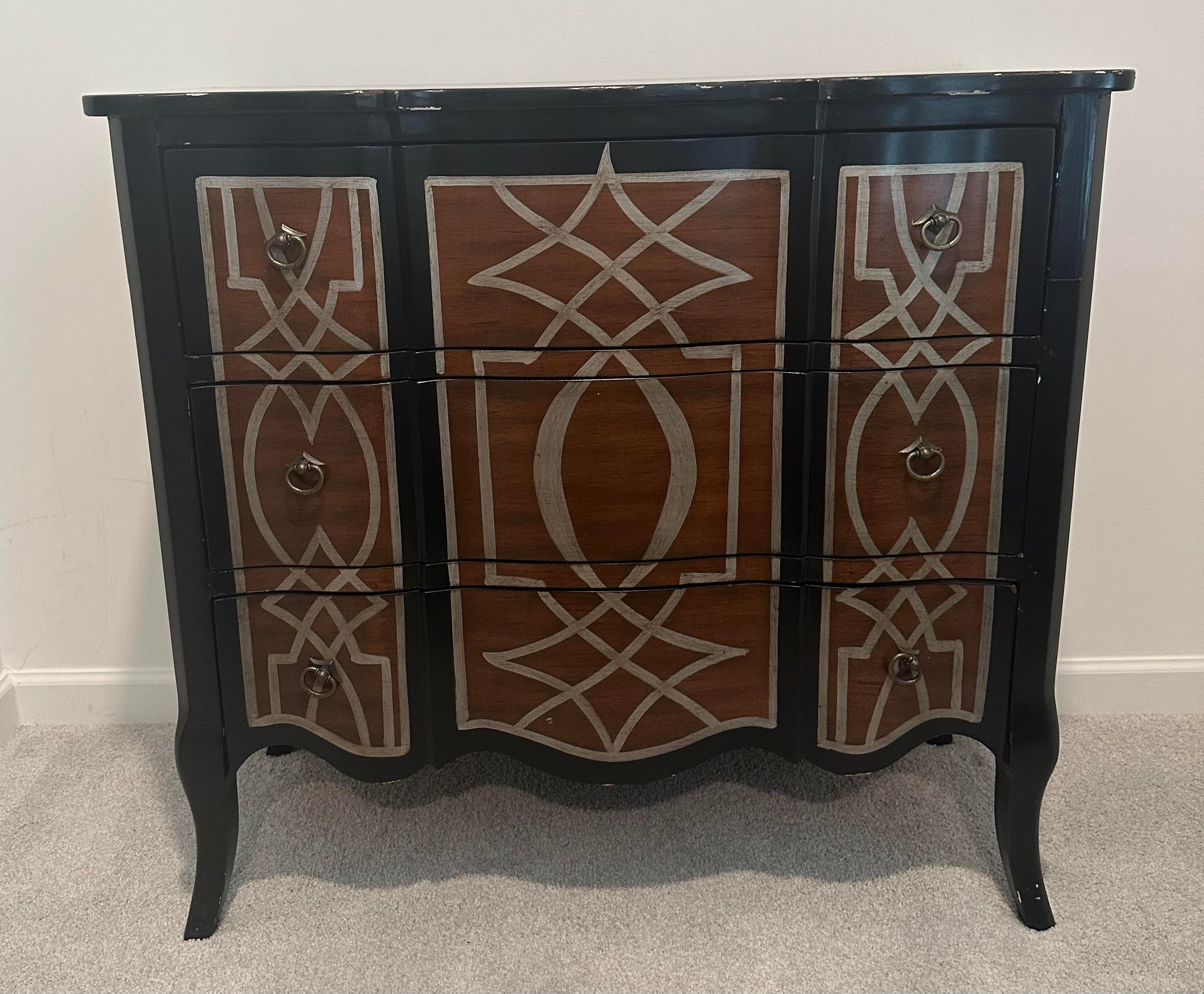 Elegant Black and Brown Accent Dresser - $375