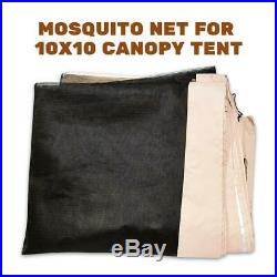 Quictent Canopy Screen Walls Mosquito Netting for 10x10 Canopy Tent Walls Only