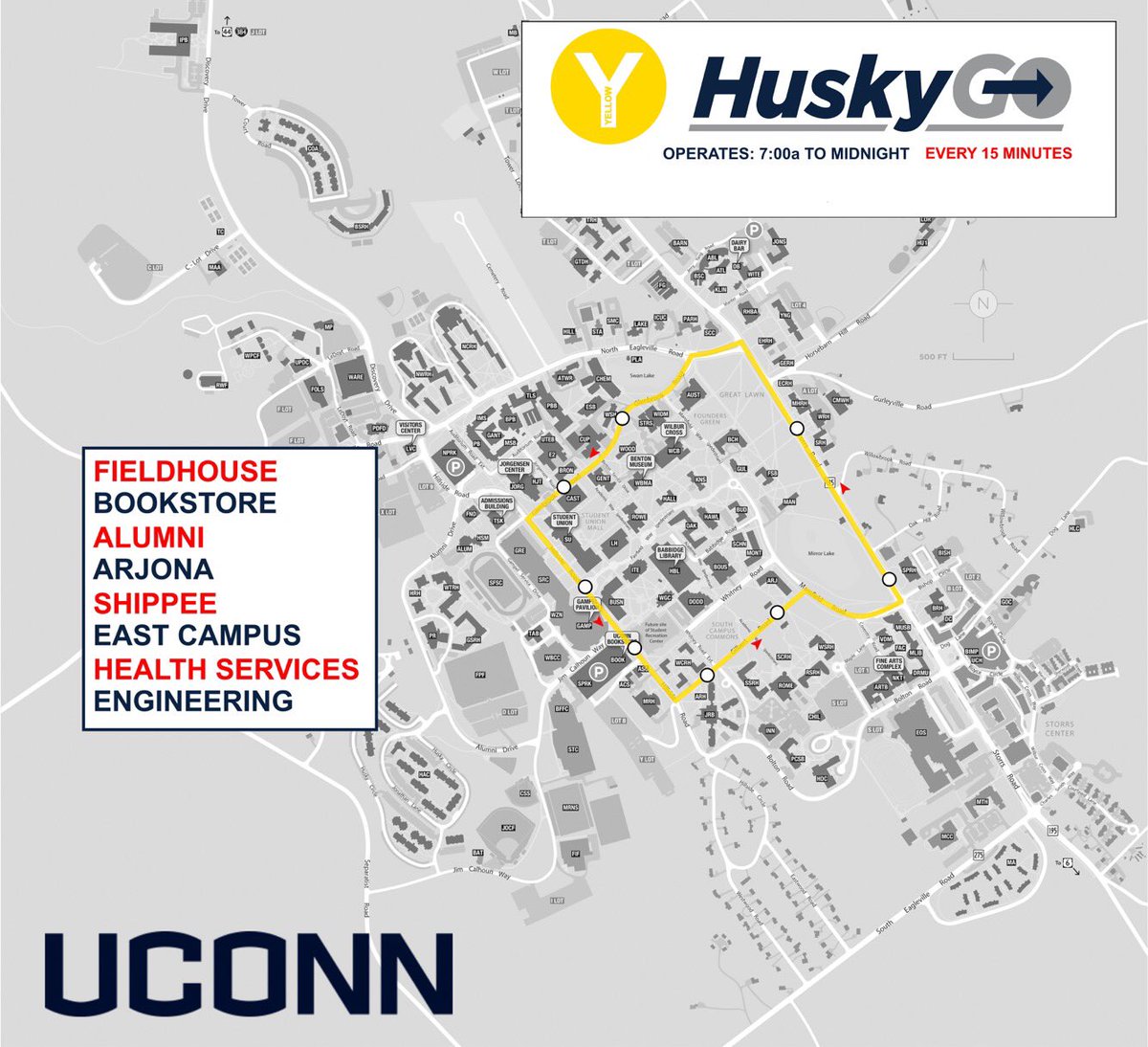 UConn Storrs Campus Map