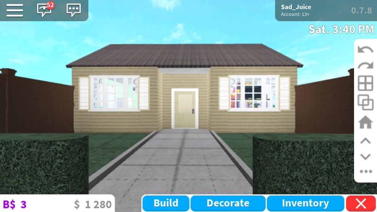 Retro House Bloxburg - My social media to message me, follow me on ...